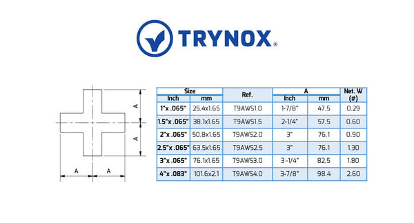 Trynox Sanitary 3A Welding Cross