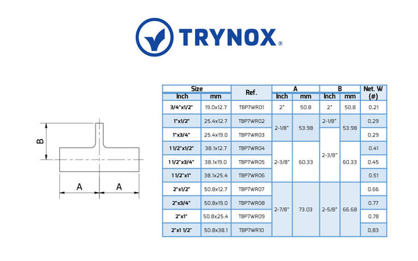 Trynox Sanitary BPE Reducer Tee