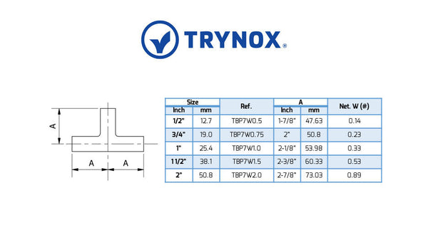 Trynox Sanitary BPE 90° Tee