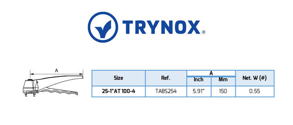 Trynox Sanitary Butterfly Valve ABS Handle