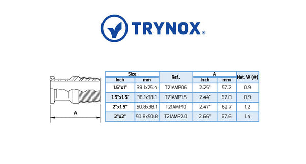 Trynox Sanitary Clamp Male NPT Adapter