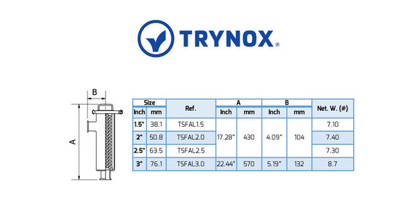Trynox Sanitary "L"Type Filter