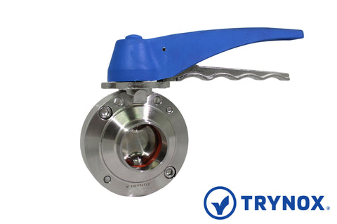 Trynox Sanitary Butterfly Valve 3-A Welding Ends
